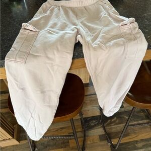 Light Pink Cargo Jogger Sweatpants